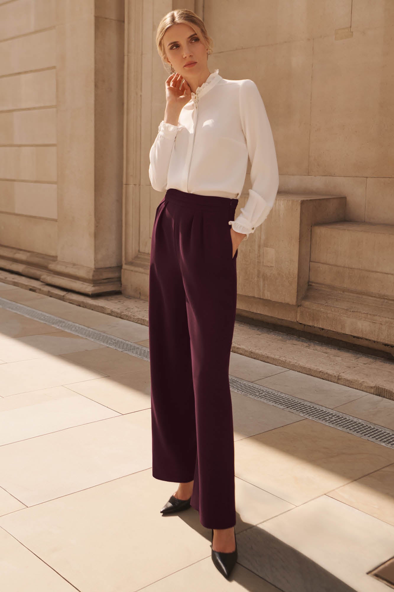 Apsley Aubergine Trousers