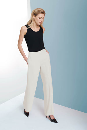 Coast Norman Hartnell Premium Wide Leg Trousers, Ivory