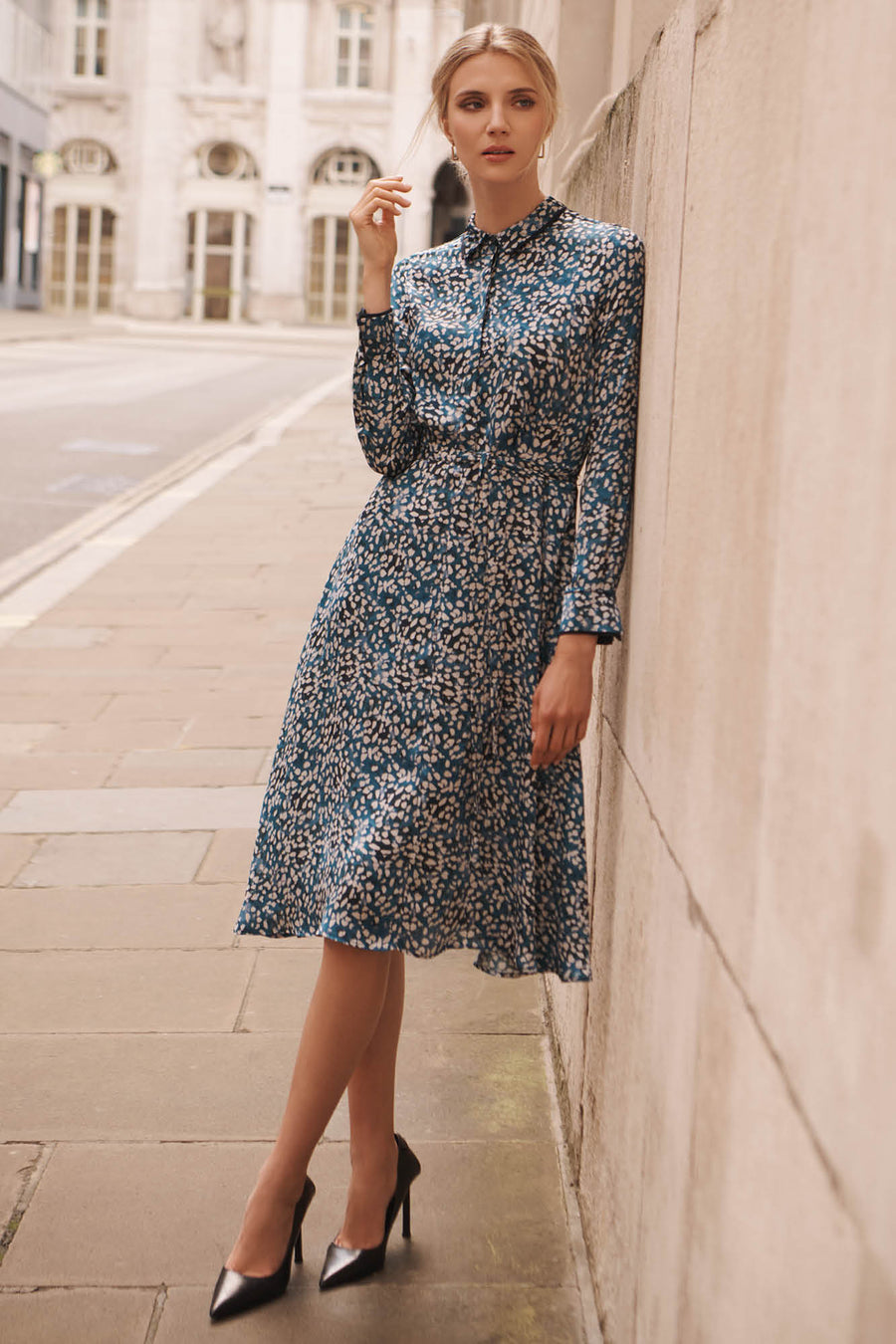 Clerkenwell Ocean Print Shirt Dress