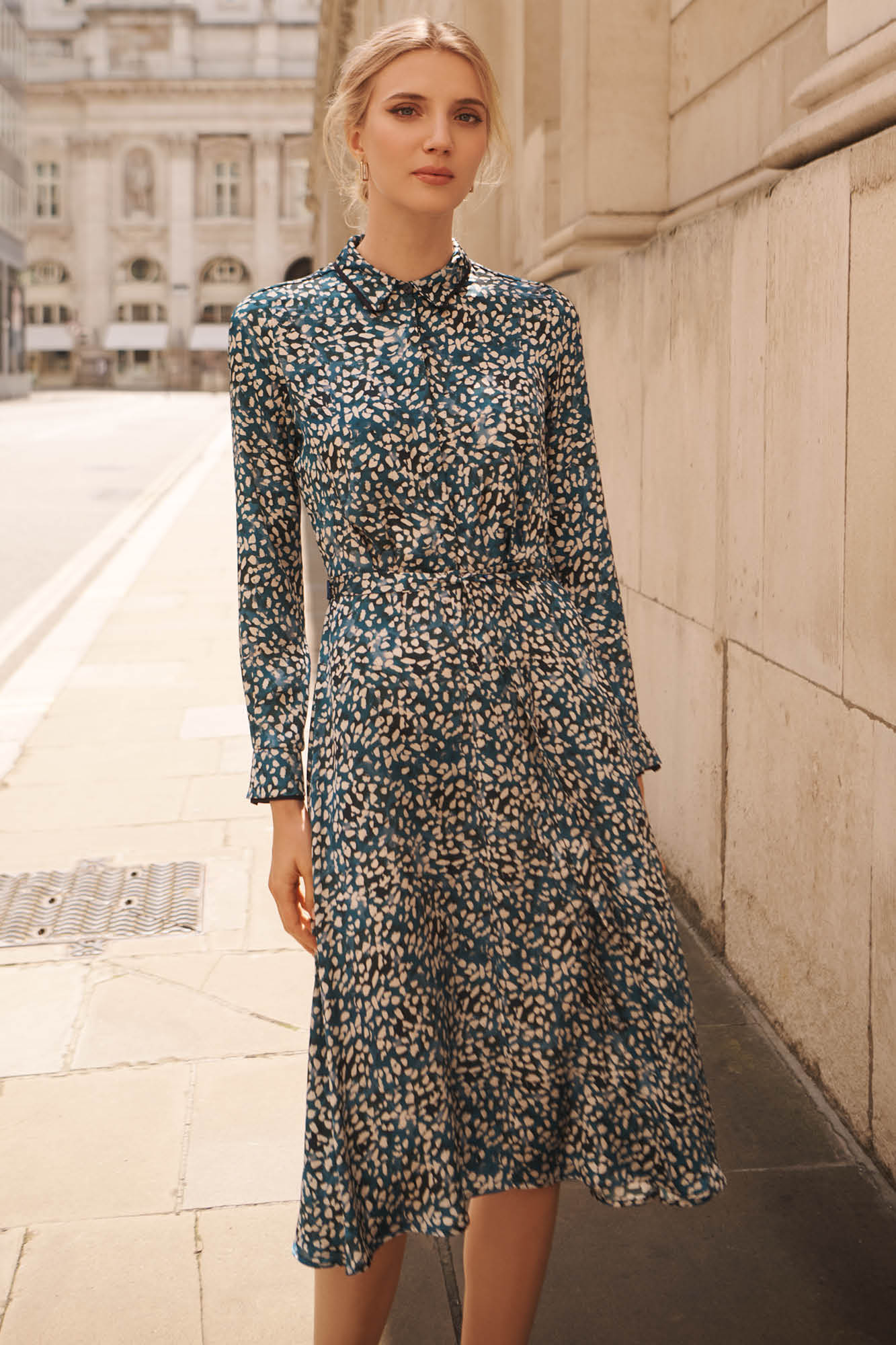 Clerkenwell Ocean Print Shirt Dress