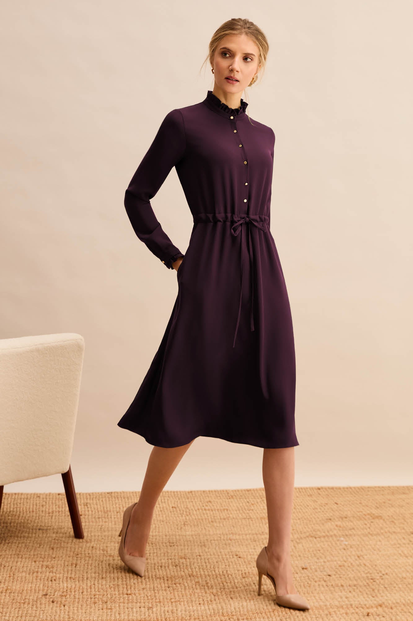 Canterbury Aubergine Dress