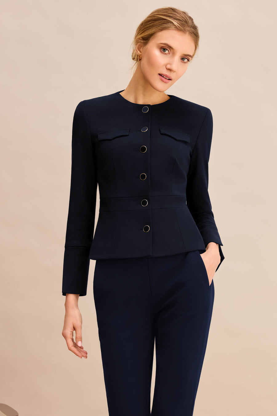 Connaught Navy Pique Jacket