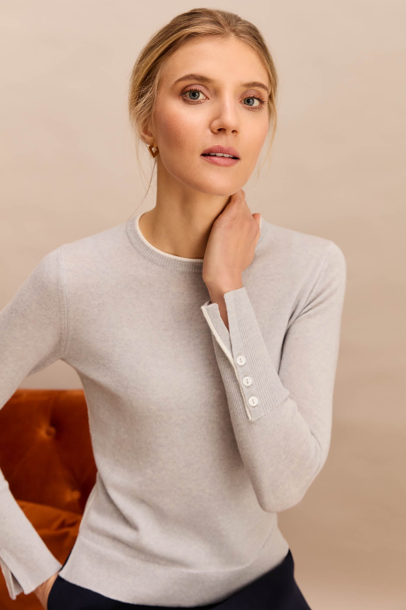 Maddy Grey and Ivory Merino Jumper