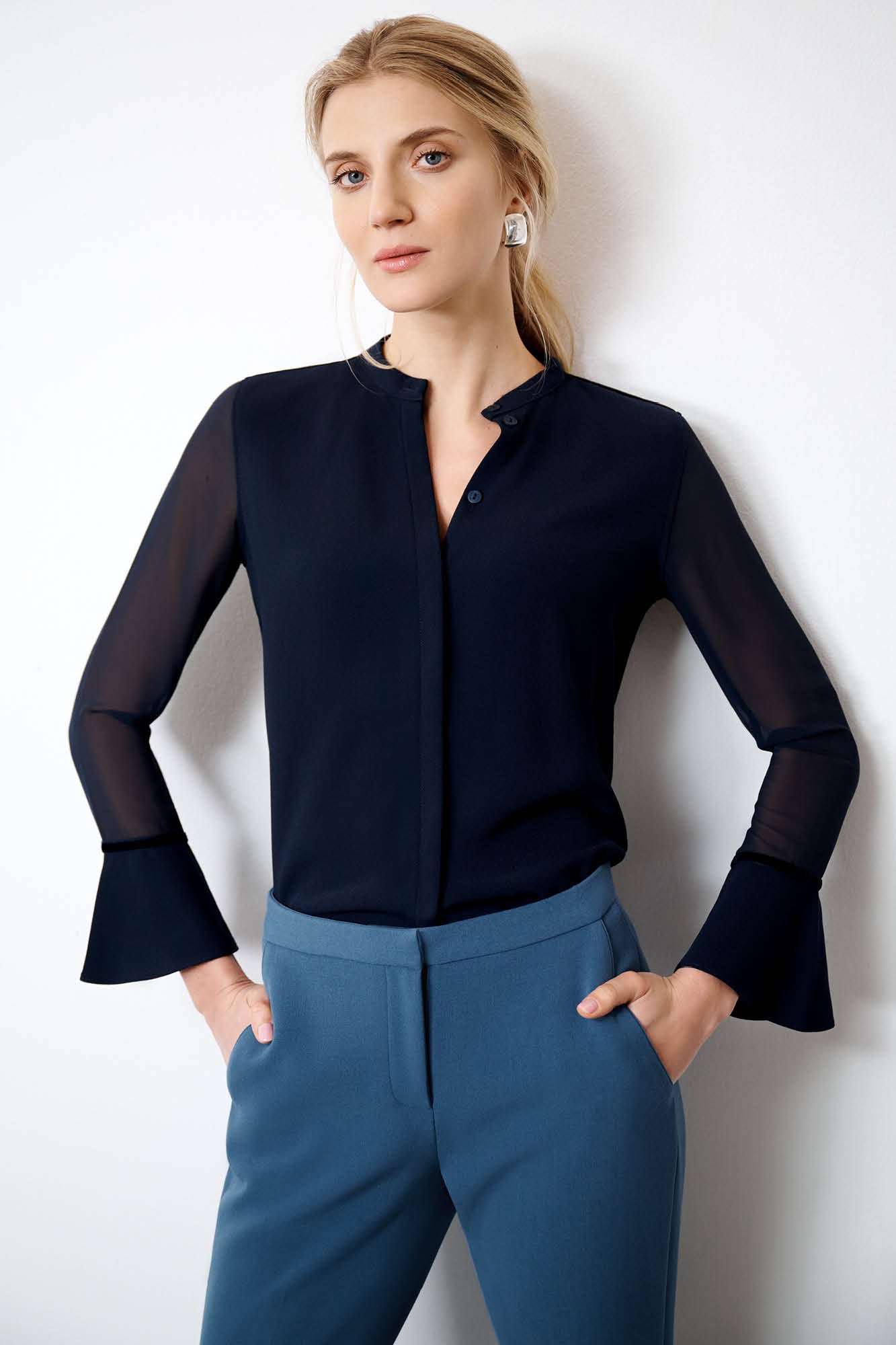 Lyndhurst Navy Blouse