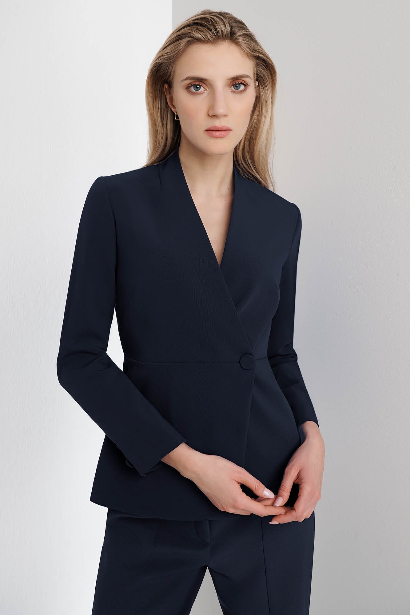 Brompton Navy Suiting Jacket Libby London