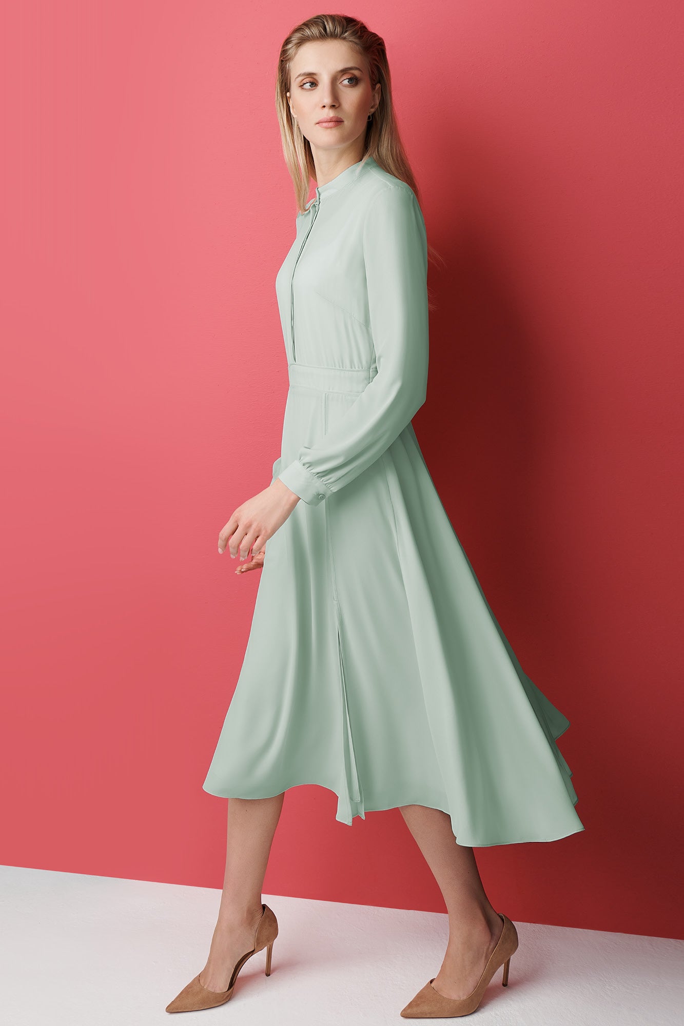 Mint green 2024 shirt dress