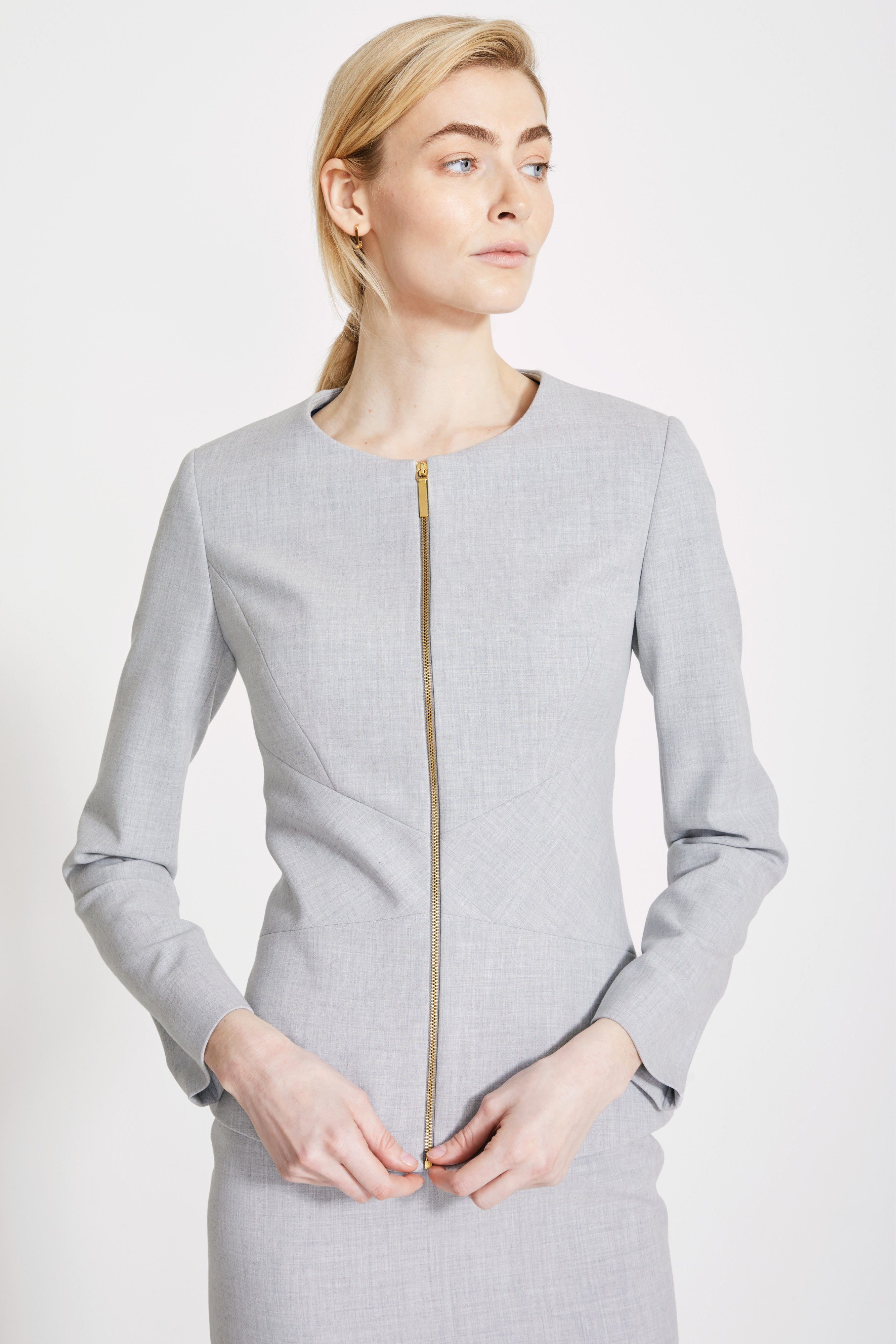 Light grey outlet ladies jacket