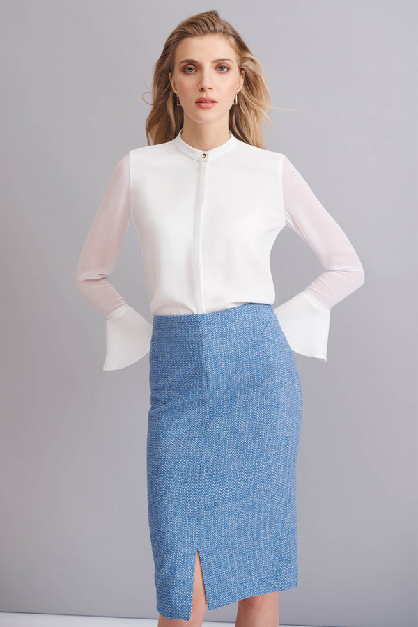 Scarlett Terrazzo Wool Skirt - Libby London